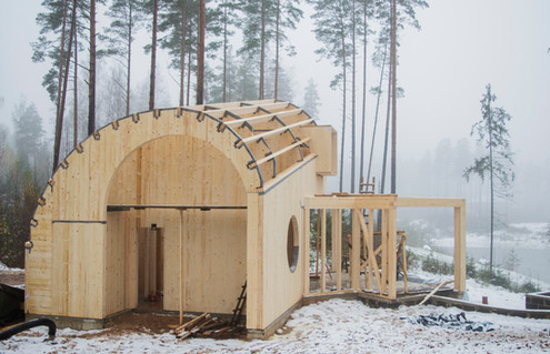 EstHus – Innovative MHM Cross-Nailed Massive Wood Construction