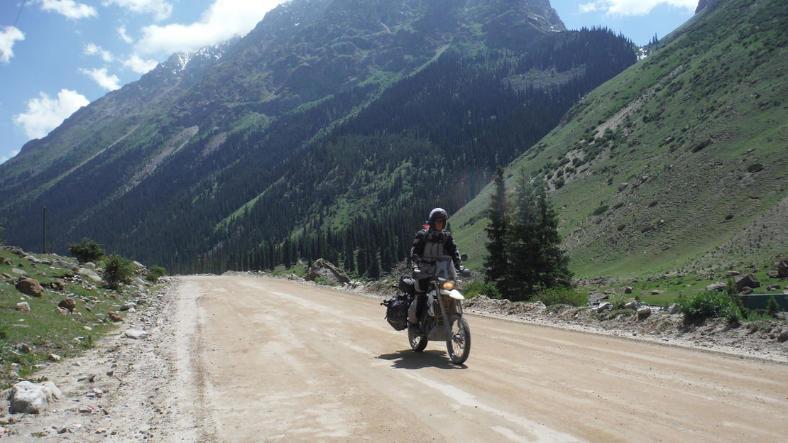 Dirt roads in Kyrgyzstan. Kudu Motorcycle Tours