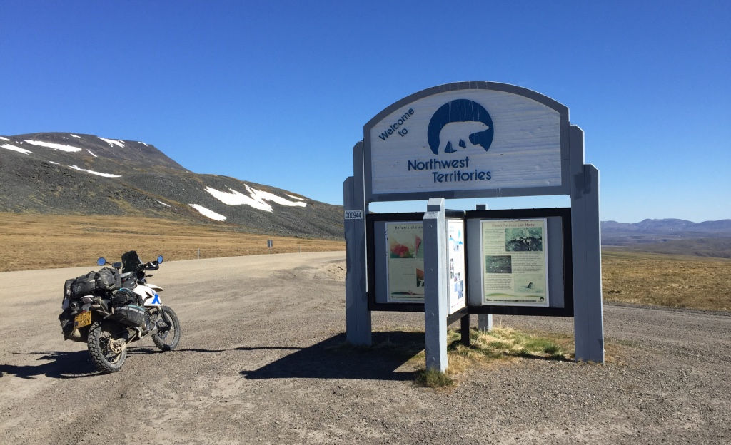 High up in North Canada on the Dempster Highway. Kudu Motorcycle Tours