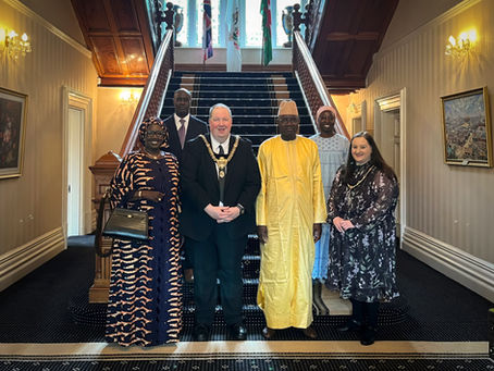 Visit with His Excellency General Cheikh Wade to Cardiff's Mansion House