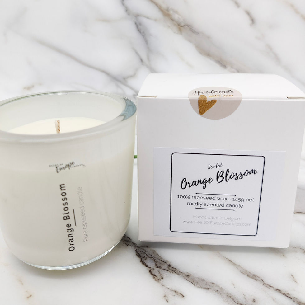 orange blossom scented candle