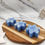 Thumbnail: Frosted Blue Flat snowflake beeswax candle