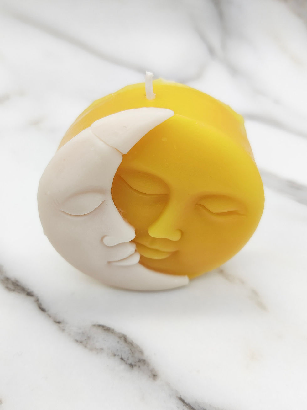 Miniature : Imperfect: Sun & Moon beeswax candle