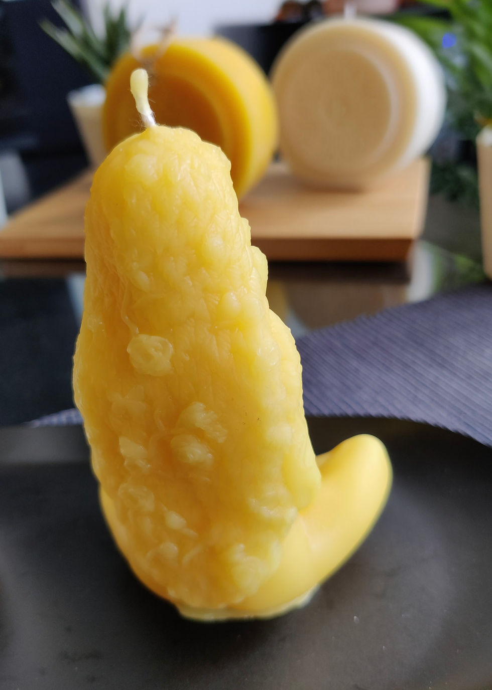 Miniature : Gaia candle gift set with charm - Beeswax