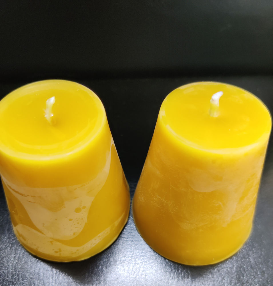 Beeswax candle bloom