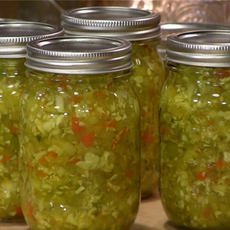 Green Tomato Garden Relish (Hot Bath)
