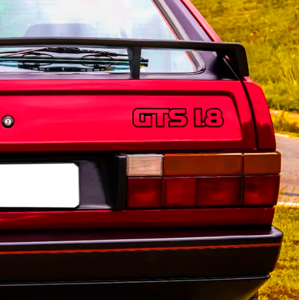 Miniatura: Adesivo Traseiro Volkswagen Gol Gts 1.8 1988 Modelo Preto