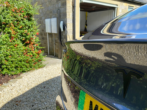 image of a home ev charging station