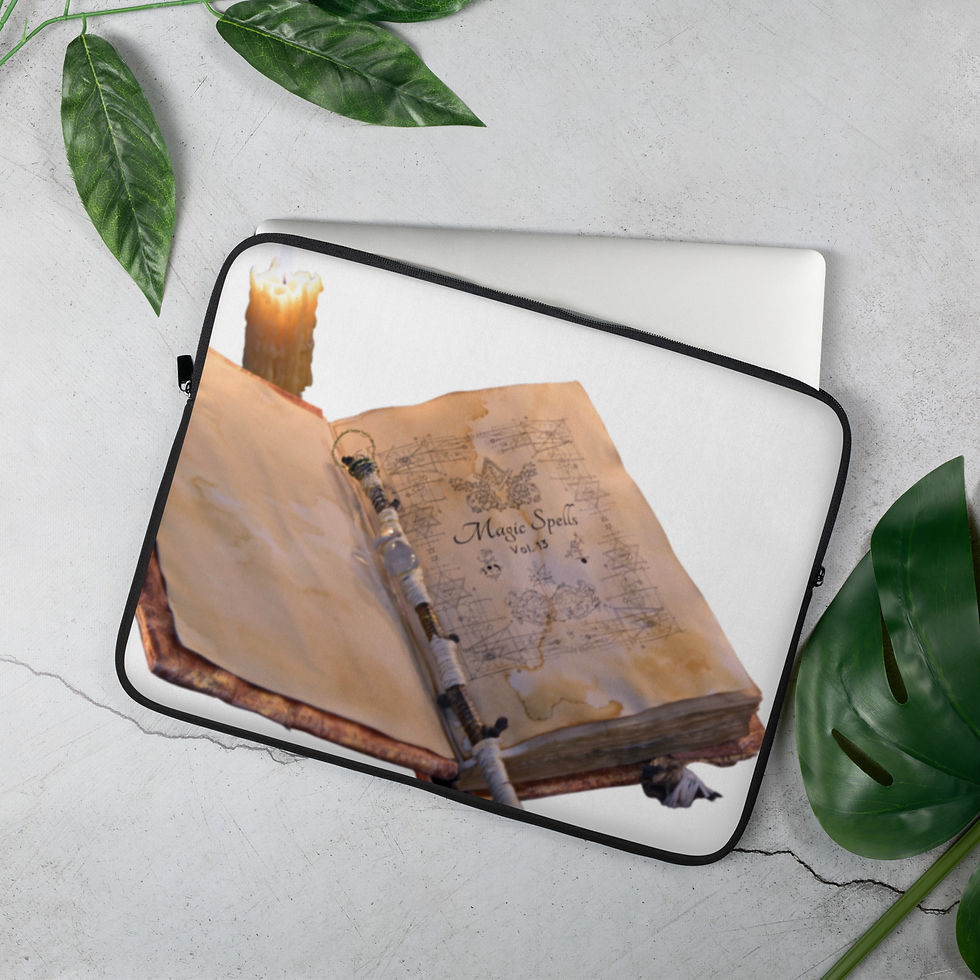 Magic Spell Grimoire Laptop Sleeve