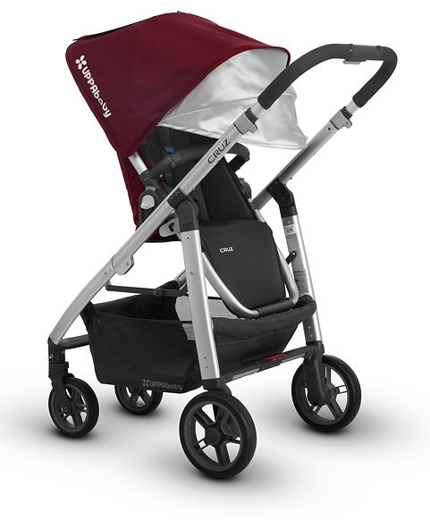 Red UPPAbaby pram
