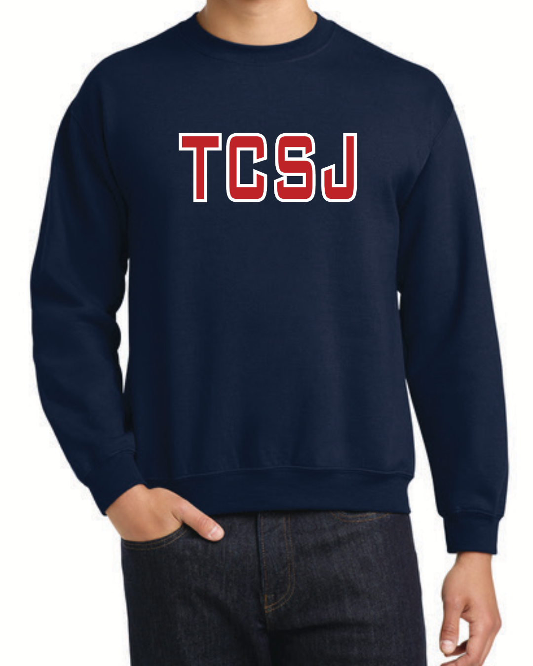 Collegiate Crewneck Sweatshirt - Navy