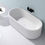 Thumbnail: Ruvati 67" White Fluted Freestanding Soaking Bathtub epiStone Solid Surface