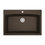 Thumbnail: Karran Drop-In Quartz Composite 33" Single Bowl Kitchen Sink Kit in Brown