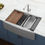 Thumbnail: Ruvati 36″ Apron-front Workstation Low-Divide Double Bowl Farmhouse Kitchen Sink