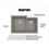 Thumbnail: Karran 32" Undermount Large/Small Bowl Quartz Kitchen Sink in Concrete
