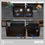 Thumbnail: Karran Undermount Quartz 33" 60/40 Black Double Bowl Kitchen Sink Kit Brown