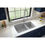Thumbnail: Karran 33" Undermount Large/Small Bowl Quartz Kitchen Sink in Grey