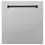 Thumbnail: ZLINE 24" Autograph Dishwasher Panel in DuraSnow® with Matte Black Handle