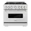 Thumbnail: ZLINE 36 in. Classic Gas Range DuraSnow® Stainless Steel with 6 Brass Burners