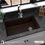 Thumbnail: Karran 32" Undermount Large Single Bowl Quartz Kitchen Sink in Brown
