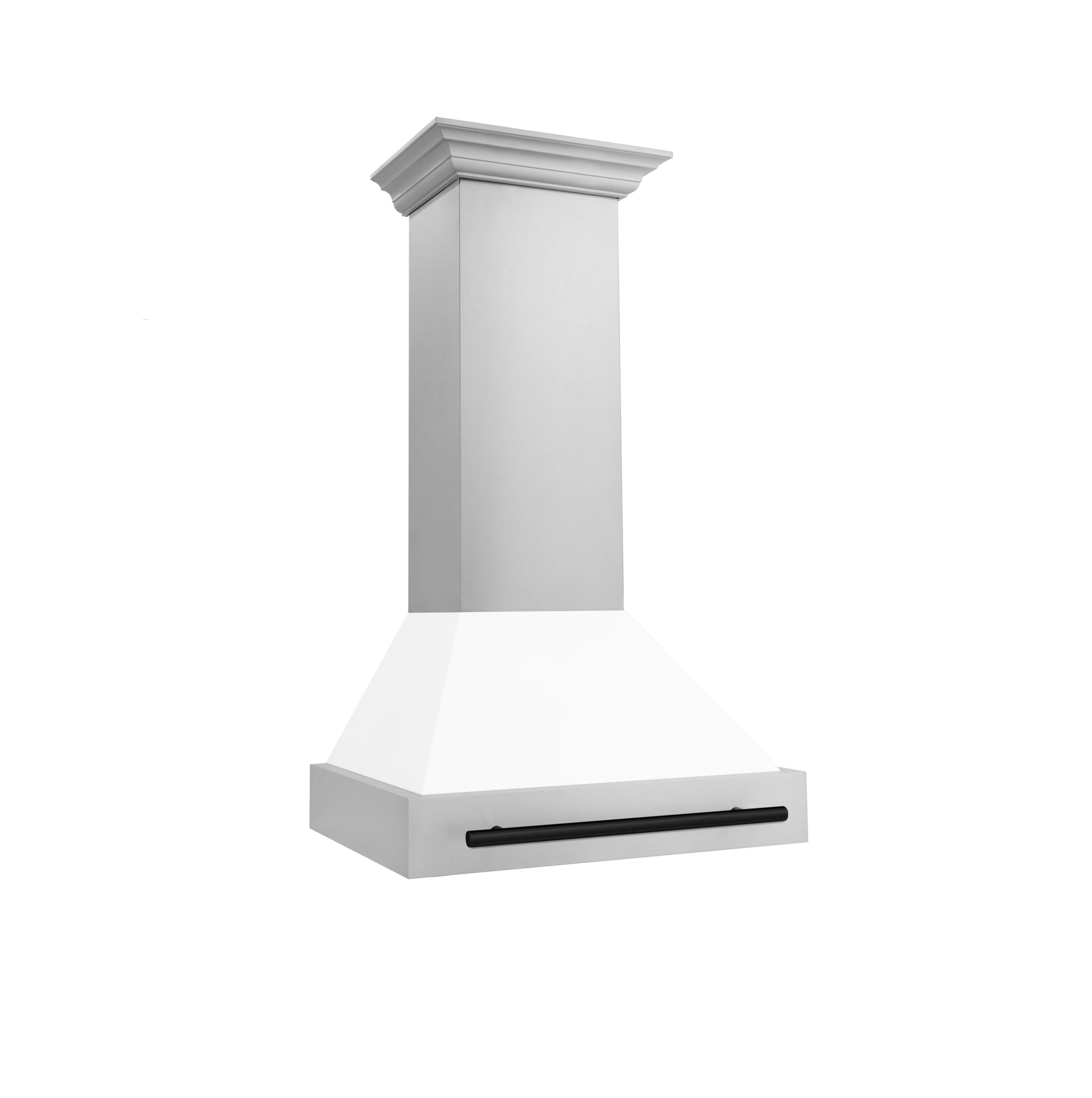 ZLINE 30" Autograph Range Hood with White Matte Shell & Matte Black Handle