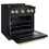 Thumbnail: ZLINE 30" Classic Dual Fuel Range in Black Stainless Steel with Gold Accents