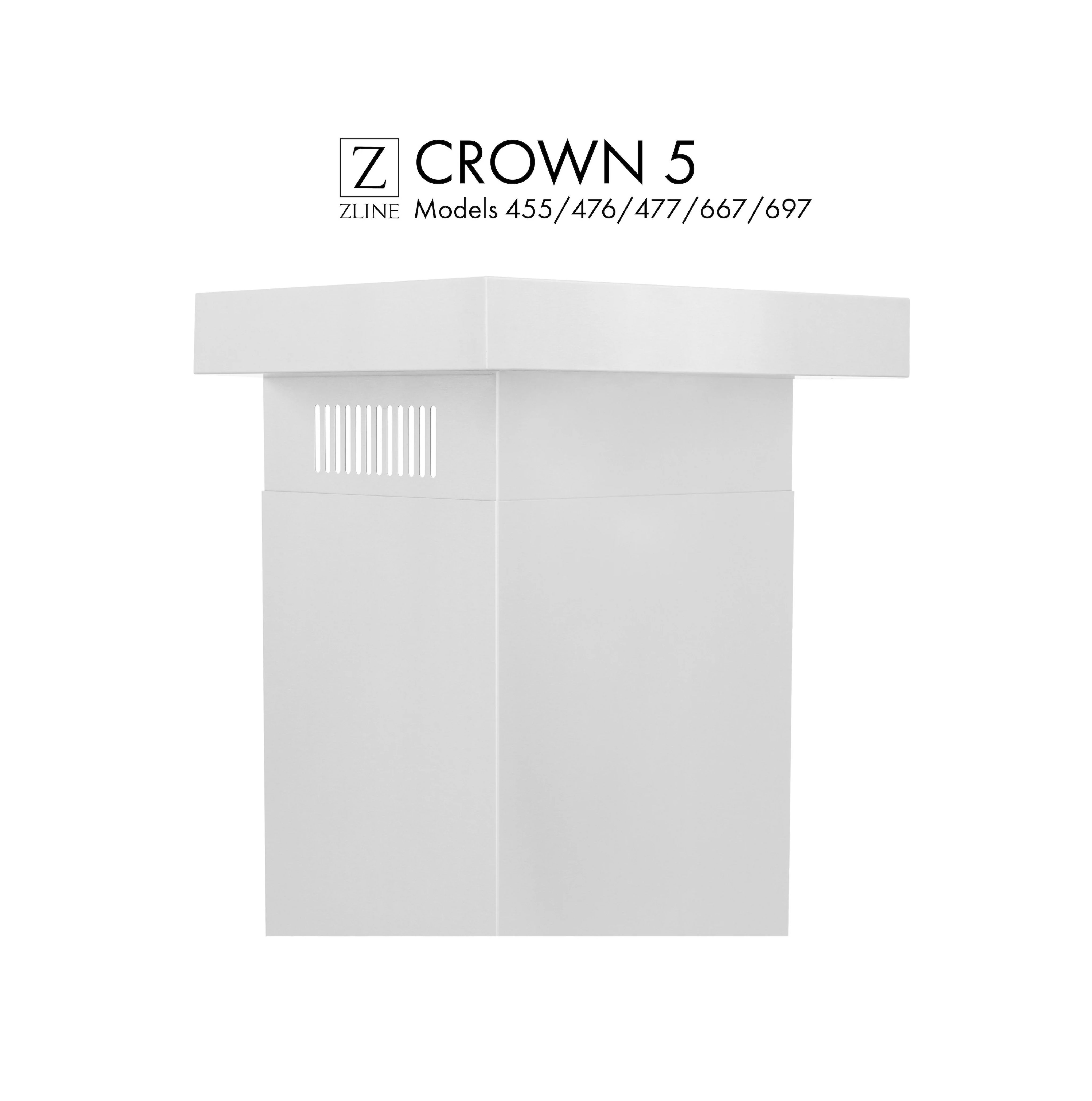 ZLINE Crown Molding #5 For Wall Range Hood (CM5-455/476/477/667/697)