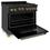 Thumbnail: ZLINE Autograph 36" Gas Range in Black Stainless Steel/Champagne Bronze Accents