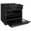 Thumbnail: ZLINE 36" Classic Dual Fuel Range in Black Stainless Steel with 6 Brass Burners