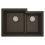 Thumbnail: Karran 32" Undermount Large/Small Bowl Quartz Kitchen Sink Kit in Brown