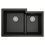 Thumbnail: Karran 32" Undermount Large/Small Bowl Quartz Kitchen Sink in Black