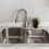 Thumbnail: Karran 32" Seamless Undermount Large/Small Bowl Stainless Steel Kitchen Sink