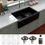 Thumbnail: Karran Double Bowl Undermount Apron Front/Farmhouse Kitchen Sink Kit in Black