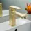 Thumbnail: Capri 1-Handle Single Hole Bathroom Faucet with Drain Assembly in Gold