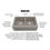 Thumbnail: Karran Retrofit Apron Front Quartz 34" Double Bowl Kitchen Sink Kit in Concrete