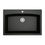 Thumbnail: Karran Drop-In Quartz Composite 33" Single Bowl Kitchen Sink Kit in Black