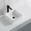 Thumbnail: Karran Quattro QM174 Matte White Acrylic 15" Square Bathroom Vessel Sink
