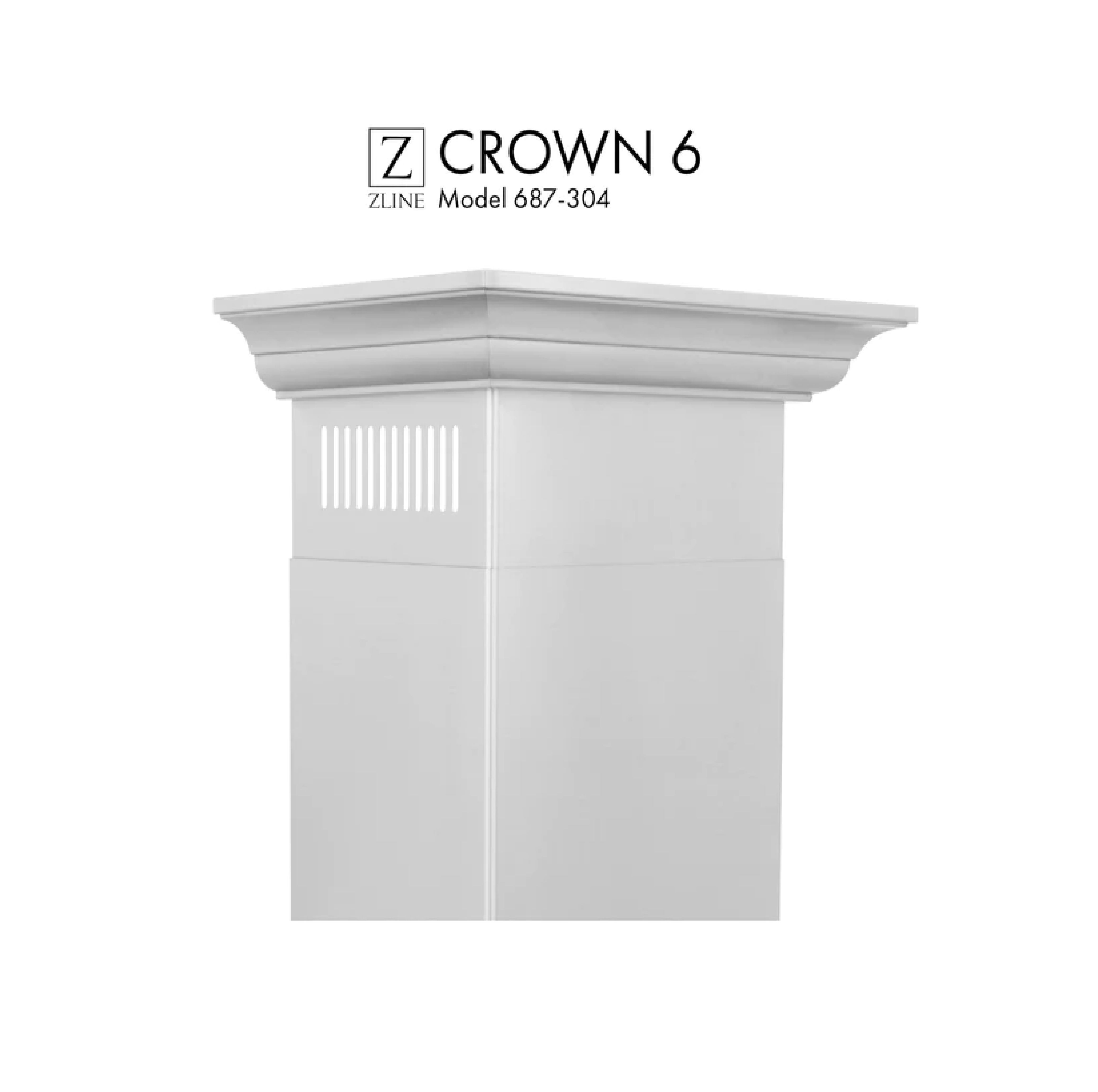 ZLINE Crown Molding Profile 6 for Wall Mount Range Hood (CM6-687-304)