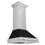 Thumbnail: ZLINE 30" DuraSnow® Stainless Steel Range Hood - Black Matte Shell & Handle