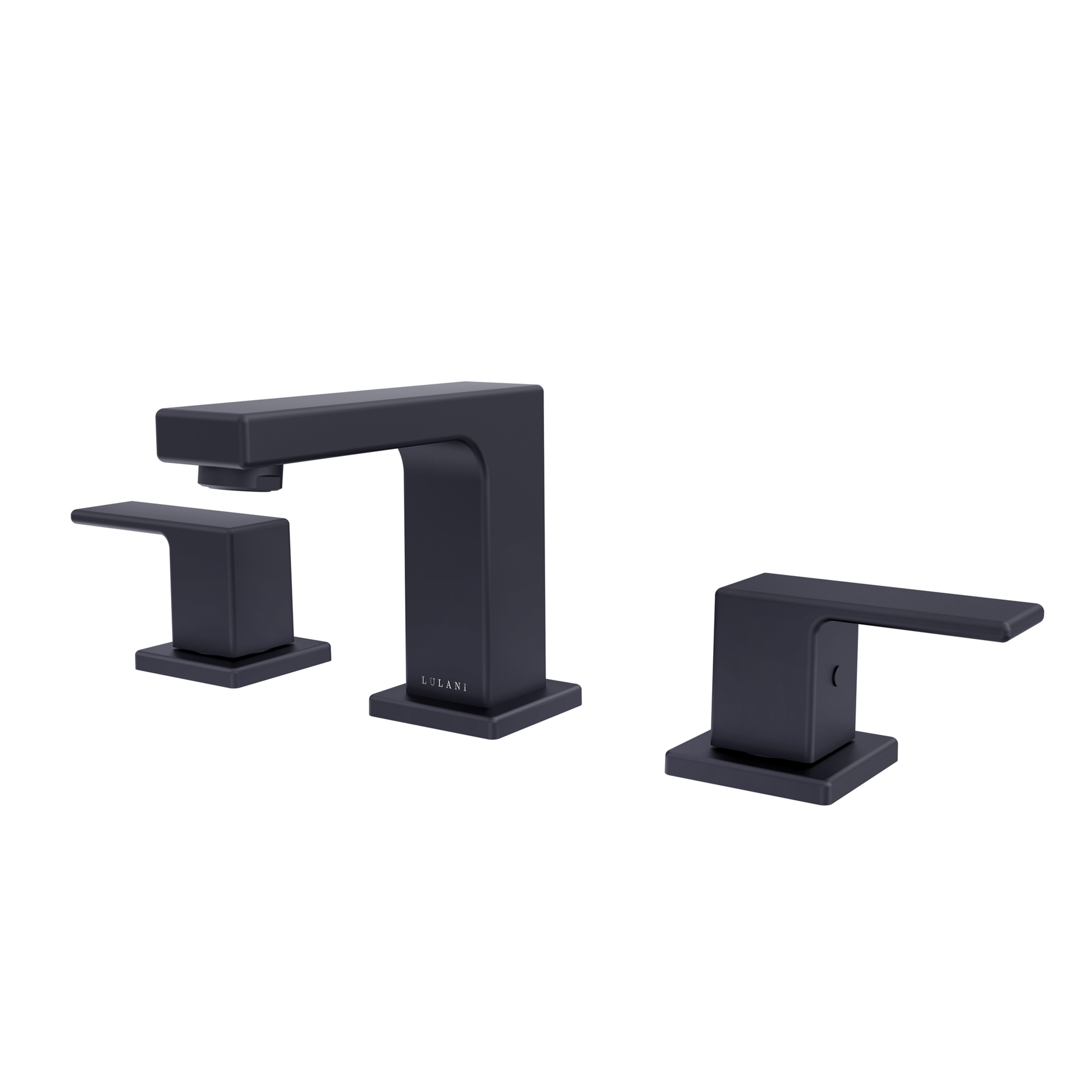 Capri 2-Handle 8" Widespread Bathroom Faucet with Drain Assembly in Matte Black