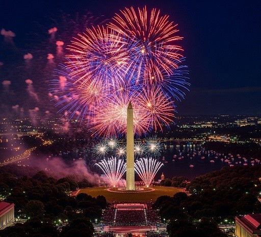 4th of July fireworks in Washington D.C.