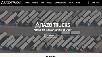 Arazo Trucks website screenshot