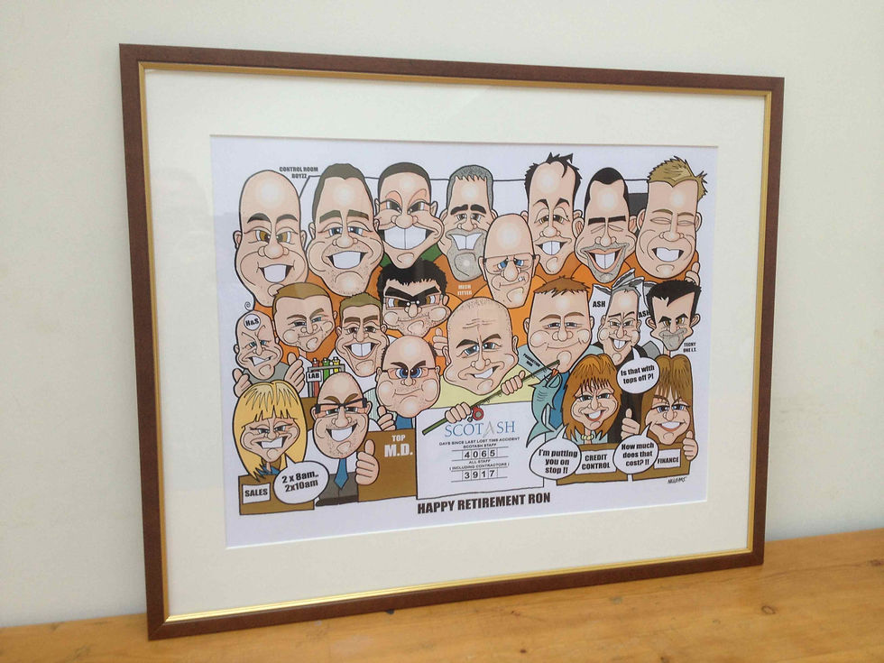 Staff group caricature