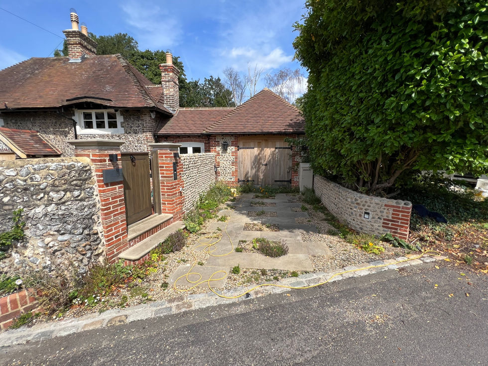 Completed Driveway: Natural with paving