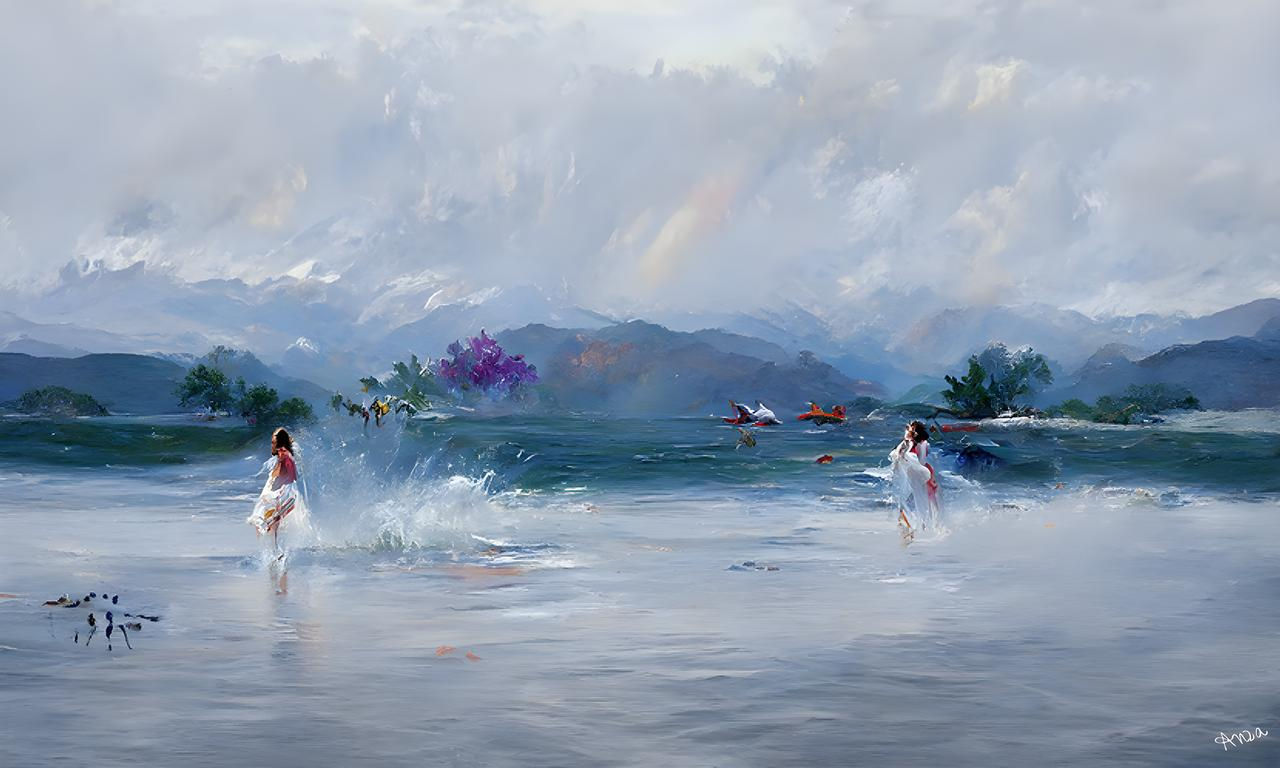 Anza Vivid #929 - Two women in the ocean