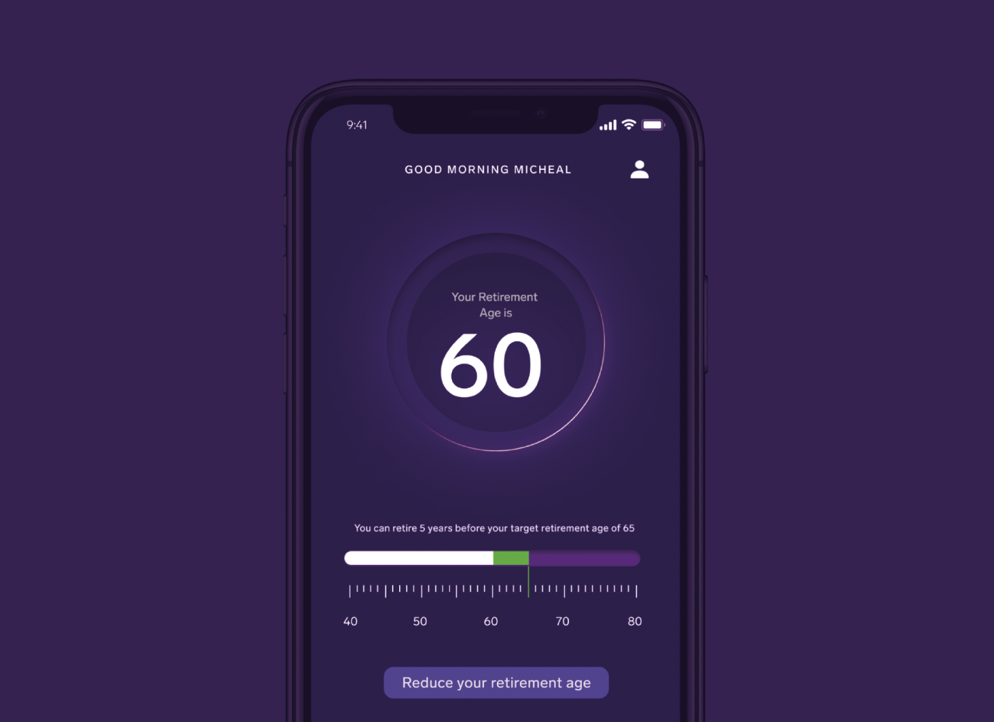 Calculate your retirement age on the Jarvis App