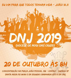 Diocese de Mogi das Cruzes promove o Dia Nacional da Juventude (DNJ) neste domingo, dia 20