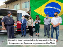 Conselho dos Fundo Sociais recebe doação de alimentos da Polícia