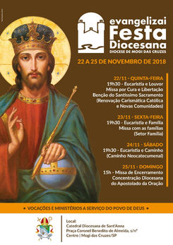 EVANGELIZAI – FESTA DIOCESANA começa nesta quinta-feira, dia 22