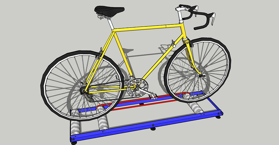 Sistema de 3 rodillos para bicicleta med